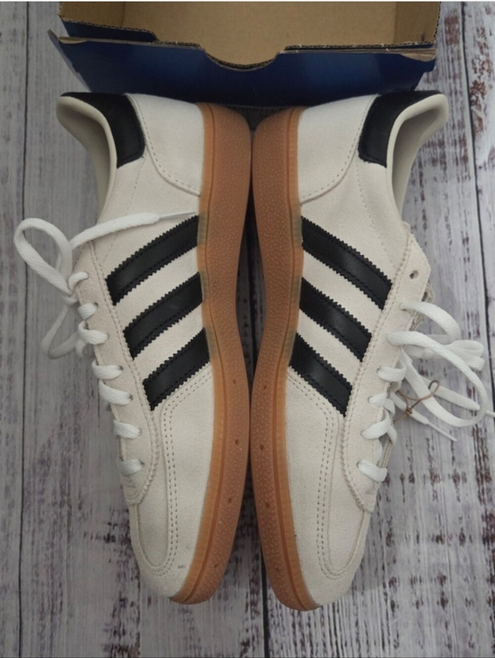 Adidas Handball Spezial Womens 7.5 8 NEW NIB Alumina / Core Black / Cloud White - Picture 9 of 13